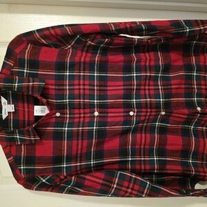 Old Navy Red Plaid Button-Up Shirt